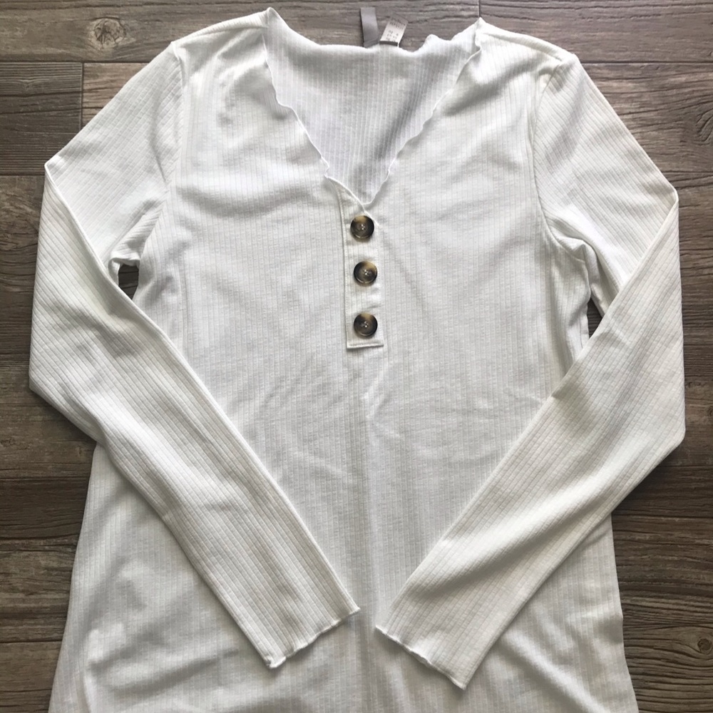 ASOS Maternity White Henley